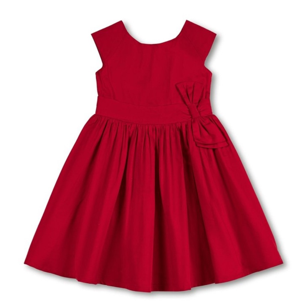 Hope & Henry Cap Sleeve Party Dress with Bow Sash